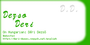 dezso deri business card
